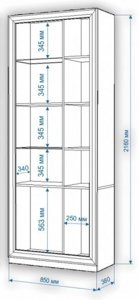 Шкаф-витрина Нобиле ШВтВ-ФСД-ФГК в Покачах - pokachi.mebel24.online | фото 3