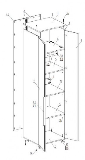 Спальный гарнитур "Лео" (модульный) в Покачах - pokachi.mebel24.online | фото 11