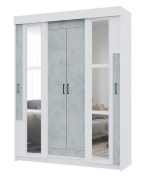 Спальный гарнитур VICTOR (модульный) Белый-Бетон в Покачах - pokachi.mebel24.online | фото 12