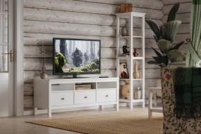 Стеллаж 420 Кантри, массив сосны, цвет белый в Покачах - pokachi.mebel24.online | фото 4