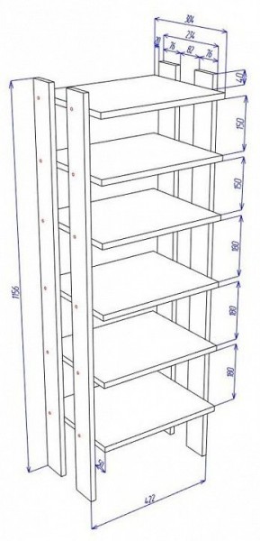 Стеллаж для обуви Cross СТЕЛ1 в Покачах - pokachi.mebel24.online | фото 4