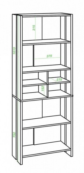 Стеллаж Домино Lite СТЛ-ОВХ в Покачах - pokachi.mebel24.online | фото 2