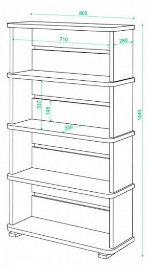 Стеллаж Домино СБ-25/4 в Покачах - pokachi.mebel24.online | фото 3