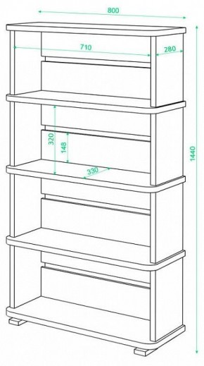 Стеллаж Домино СБ-25/4 в Покачах - pokachi.mebel24.online | фото 2