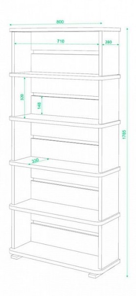 Стеллаж Домино СБ-25/5 в Покачах - pokachi.mebel24.online | фото 2