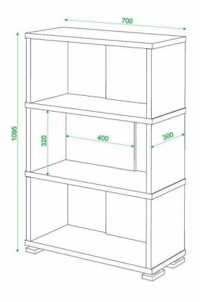 Стеллаж книжный Домино нельсон СБ-10_3 в Покачах - pokachi.mebel24.online | фото 3