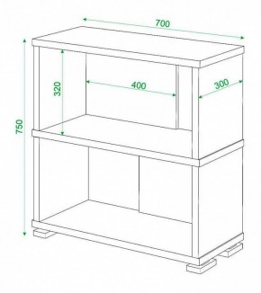 Стеллаж книжный Домино СБ-10_2 в Покачах - pokachi.mebel24.online | фото 3