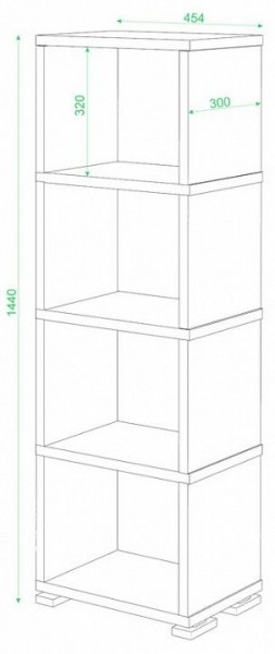 Стеллаж-колонка Домино СБ-15/4 в Покачах - pokachi.mebel24.online | фото 2