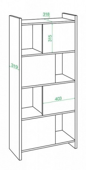 Стеллаж комбинированный Домино Лайт СТЛ-3В в Покачах - pokachi.mebel24.online | фото 2