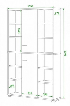 Стеллаж комбинированный Домино ПУ-40-2 в Покачах - pokachi.mebel24.online | фото 2