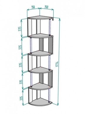Стеллаж Maria S113-MA (Дуб Сонома) в Покачах - pokachi.mebel24.online | фото 3