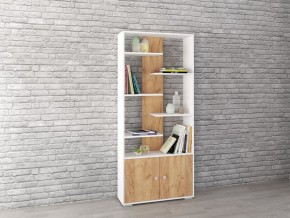 Стеллаж Ромео-4 дуб крафт золотой/белый в Покачах - pokachi.mebel24.online | фото