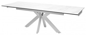 Стол BELLUNO 160 MARBLES KL-99 Белый мрамор матовый, итальянская керамика/ белый каркас, ®DISAUR в Покачах - pokachi.mebel24.online | фото 6