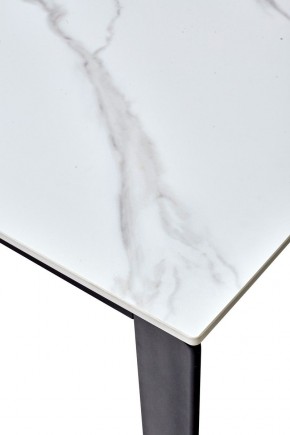 Стол CORNER 120 MATT WHITE MARBLE SOLID CERAMIC / BLACK, ®DISAUR в Покачах - pokachi.mebel24.online | фото 3