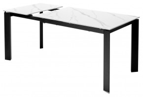 Стол CORNER 120 MATT WHITE MARBLE SOLID CERAMIC / BLACK, ®DISAUR в Покачах - pokachi.mebel24.online | фото 5