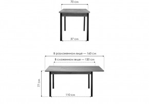 Стол деревянный Оригон дуб делано / черный матовый в Покачах - pokachi.mebel24.online | фото 2