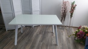 Стол ФИН 140 Белый, стекло/ Белый каркас М-City в Покачах - pokachi.mebel24.online | фото 9