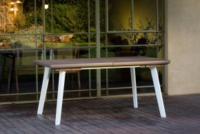 Стол Гармония раздвижной (Harmony Extendable) белый-капучино в Покачах - pokachi.mebel24.online | фото 1