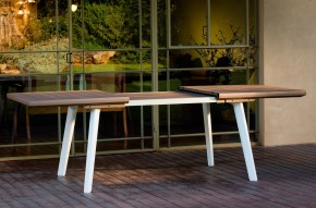 Стол Гармония раздвижной (Harmony Extendable) белый-капучино в Покачах - pokachi.mebel24.online | фото 3