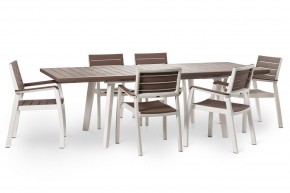 Стол Гармония раздвижной (Harmony Extendable) белый-капучино в Покачах - pokachi.mebel24.online | фото 6