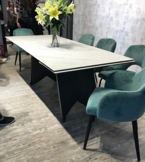Стол IVAR 180 MARBLES KL-99 Белый мрамор, итальянская керамика, ®DISAUR в Покачах - pokachi.mebel24.online | фото 6