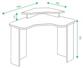 Стол компьютерный Домино Lite СКЛ-ИгрУгл100+НКИЛ-УГЛ в Покачах - pokachi.mebel24.online | фото 3