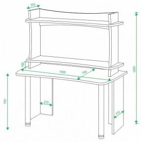 Стол компьютерный Домино lite СКЛ-Софт140+НКИЛ140 ВЛ в Покачах - pokachi.mebel24.online | фото 2