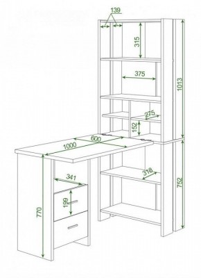 Стол компьютерный Домино Lite СТЛ-ОВ+С100Прям+ТЯЛ в Покачах - pokachi.mebel24.online | фото 2