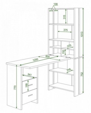 Стол компьютерный Домино Lite СТЛ-ОВ+С120Прям+ТЯЛ в Покачах - pokachi.mebel24.online | фото 2