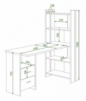 Стол компьютерный Домино Lite СТЛ-ОВ+С120Прям+ТЯЛ в Покачах - pokachi.mebel24.online | фото 2