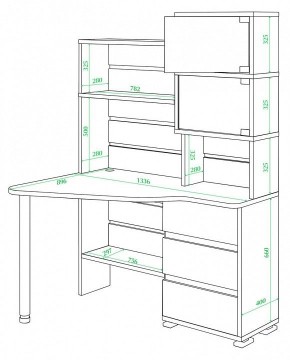 Стол компьютерный Домино нельсон СР-322 в Покачах - pokachi.mebel24.online | фото 2