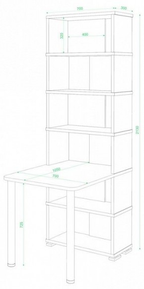 Стол компьютерный Домино СБ-10М/6 в Покачах - pokachi.mebel24.online | фото 2