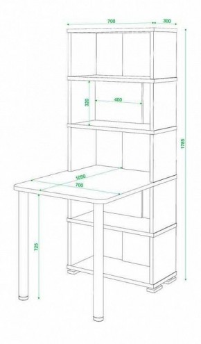 Стол компьютерный Домино СБ-10М5 в Покачах - pokachi.mebel24.online | фото 3