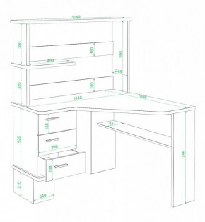 Стол компьютерный Домино СД-45 в Покачах - pokachi.mebel24.online | фото 2