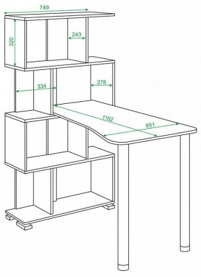 Стол компьютерный Домино СЛ-5-4СТ-2 в Покачах - pokachi.mebel24.online | фото 2