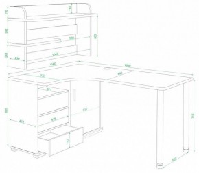 Стол компьютерный Домино СР-145М в Покачах - pokachi.mebel24.online | фото 3