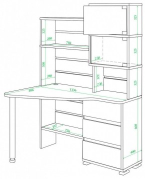 Стол компьютерный Домино СР-322 в Покачах - pokachi.mebel24.online | фото 2