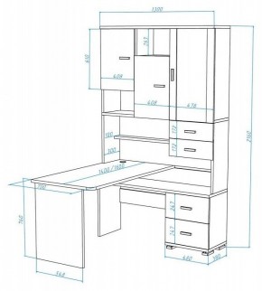 Стол компьютерный Домино СР-620/140 в Покачах - pokachi.mebel24.online | фото 2