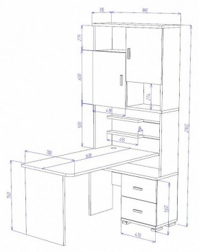 Стол компьютерный Домино СР-720/140 в Покачах - pokachi.mebel24.online | фото 2