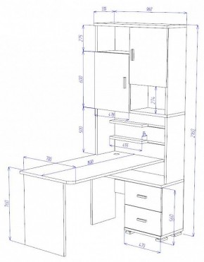 Стол компьютерный Домино СР-720/160 в Покачах - pokachi.mebel24.online | фото 2