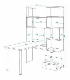 Стол компьютерный Латте СР-500М140 в Покачах - pokachi.mebel24.online | фото 3
