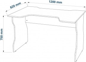 Стол компьютерный ВАРДИГ K1 120x82, антрацит/фиолетовый в Покачах - pokachi.mebel24.online | фото 3