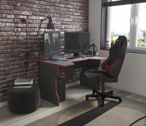 Стол компьютерный ВАРДИГ K1 120x82, антрацит/красный в Покачах - pokachi.mebel24.online | фото 4
