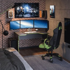 Стол компьютерный ВАРДИГ K1 120x82, антрацит/лайм в Покачах - pokachi.mebel24.online | фото 4