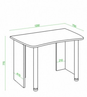 Стол офисный Домино Лайт СКЛ-Софт120 в Покачах - pokachi.mebel24.online | фото 2