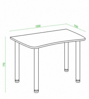 Стол офисный Домино Лайт СКЛ-Софт120МО в Покачах - pokachi.mebel24.online | фото 2