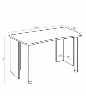 Стол офисный Домино Лайт СКЛ-Софт140 в Покачах - pokachi.mebel24.online | фото 3