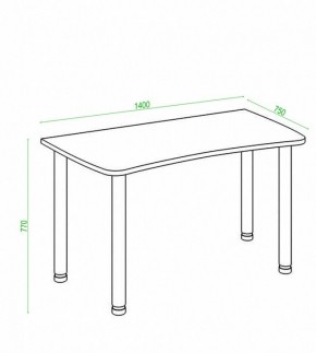 Стол офисный Домино Лайт СКЛ-Софт140МО в Покачах - pokachi.mebel24.online | фото 2