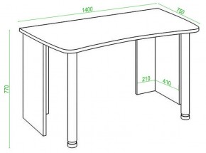 Стол офисный Домино Lite СКЛ-Софт140 в Покачах - pokachi.mebel24.online | фото 2