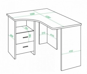 Стол письменный Домино Lite СКЛ-Угл 120 в Покачах - pokachi.mebel24.online | фото 2